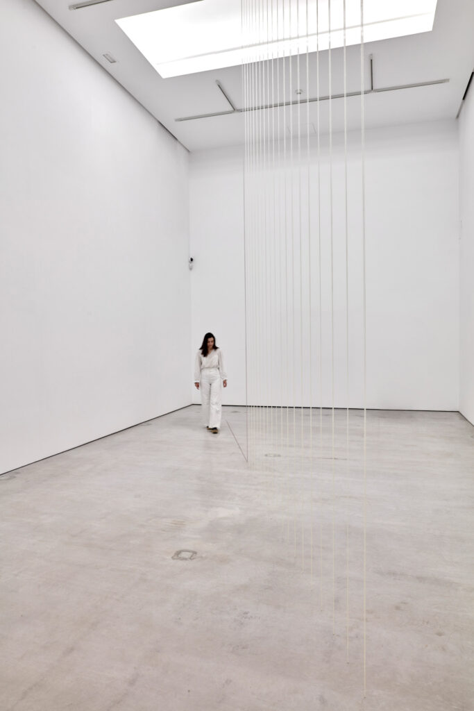 Installation View of Fred Sandback at Galería Cayón Madrid © Image Coutesy the gallery