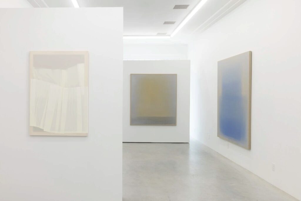 Installation View of "Through The Veils" with Franziska Reinbothe and Marisa Purcell at ARDEN & WHITE © The artists, Image Courtesy ARDEN & WHITE
