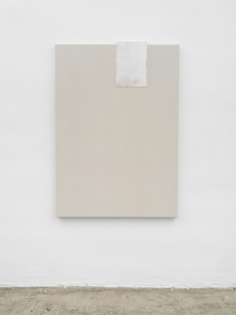 Laura Sachs, Ea 01410 E, 2023, Pigments and aluminum on canvas, 140x100cm, © Laura Sachs, Photography Marjorie Brunet Plaza