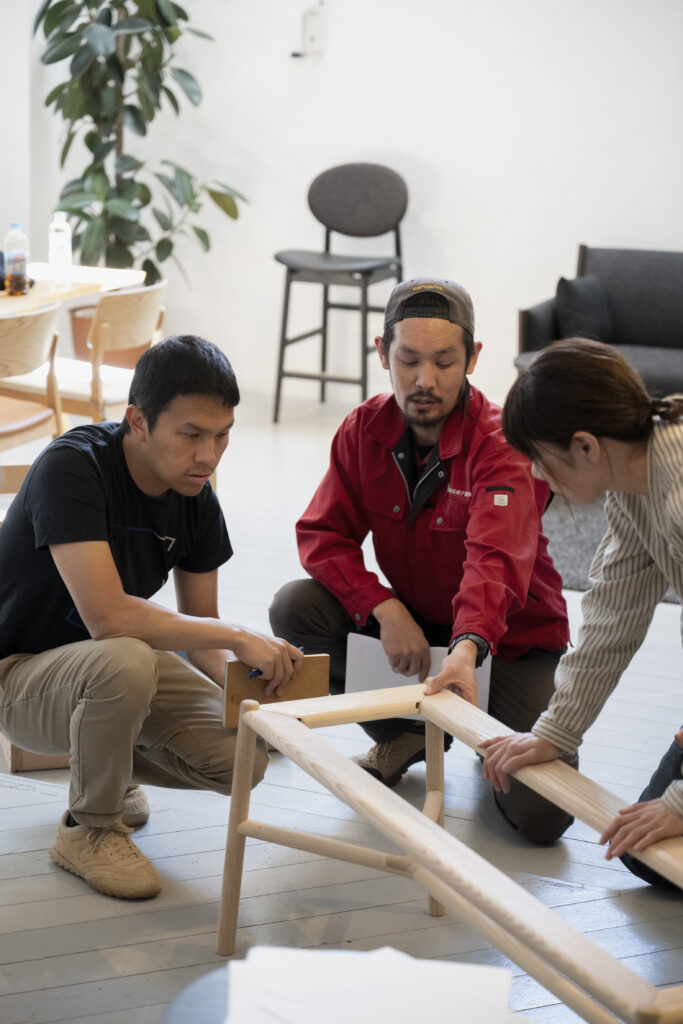 Gabriel Tan with Kai Taishi and Tomoko Miyachi of Ariake. Photography by Sebastian Stadler