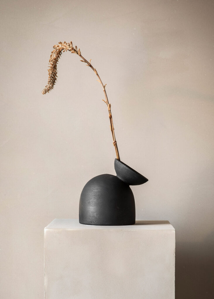 Charred Vase designed by Gabriel Tan for Origin Made, handcrafted by João Lourenço