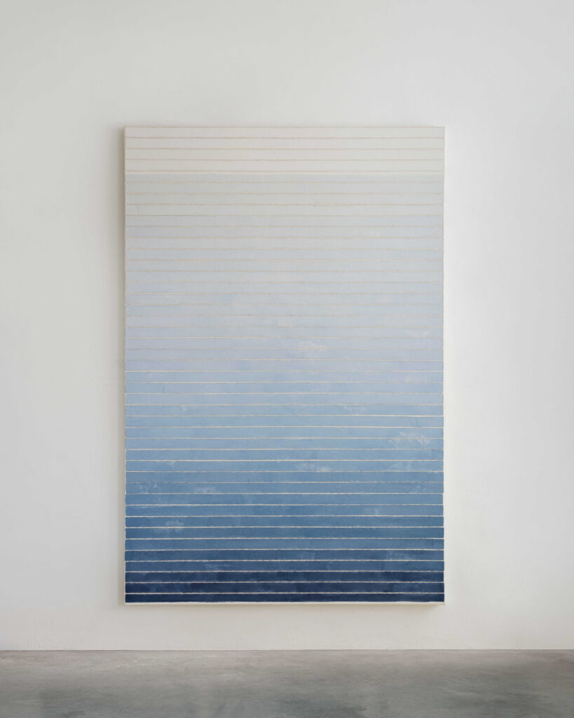 Sung Yeonhwa, Flow 24-003-006, 2024, Hanji, mixed media on canvas, 193 x 130.3 cm © Sung Yeonhwa, Image Courtesy Gallery Joeun Korea