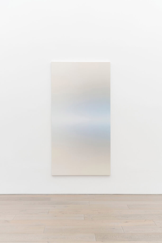 Pieter Vermeersch, Untitled 2024, Oil on canvas, 90 9/16 x 47 1/4 x 1 3/8 inches © Image Courtesy Perrotin, Photographer : Guillaume Ziccarelli