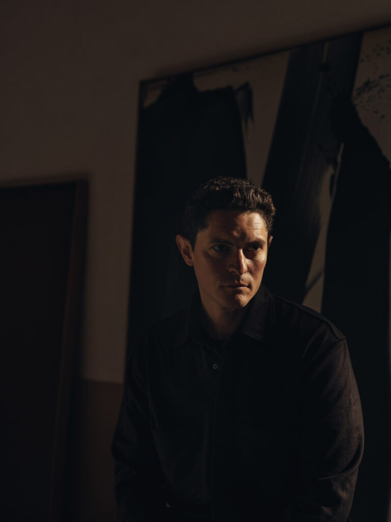 Richard Zinon In his studio, Kerégal, Brittany, France '24. © Photography by Hugo Thomassen, Courtesy Cadogan Gallery